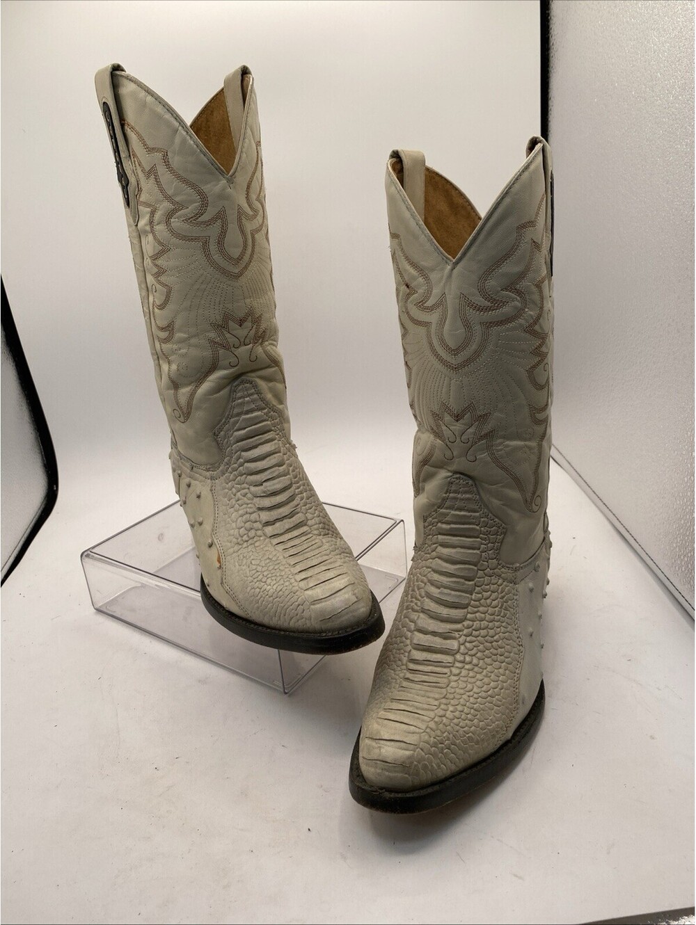 El General Python/Ostrich Cowboy Boots Mens Size: 7 .5  Women's Sz 9